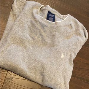Grey polo thermal / long sleeve shirt